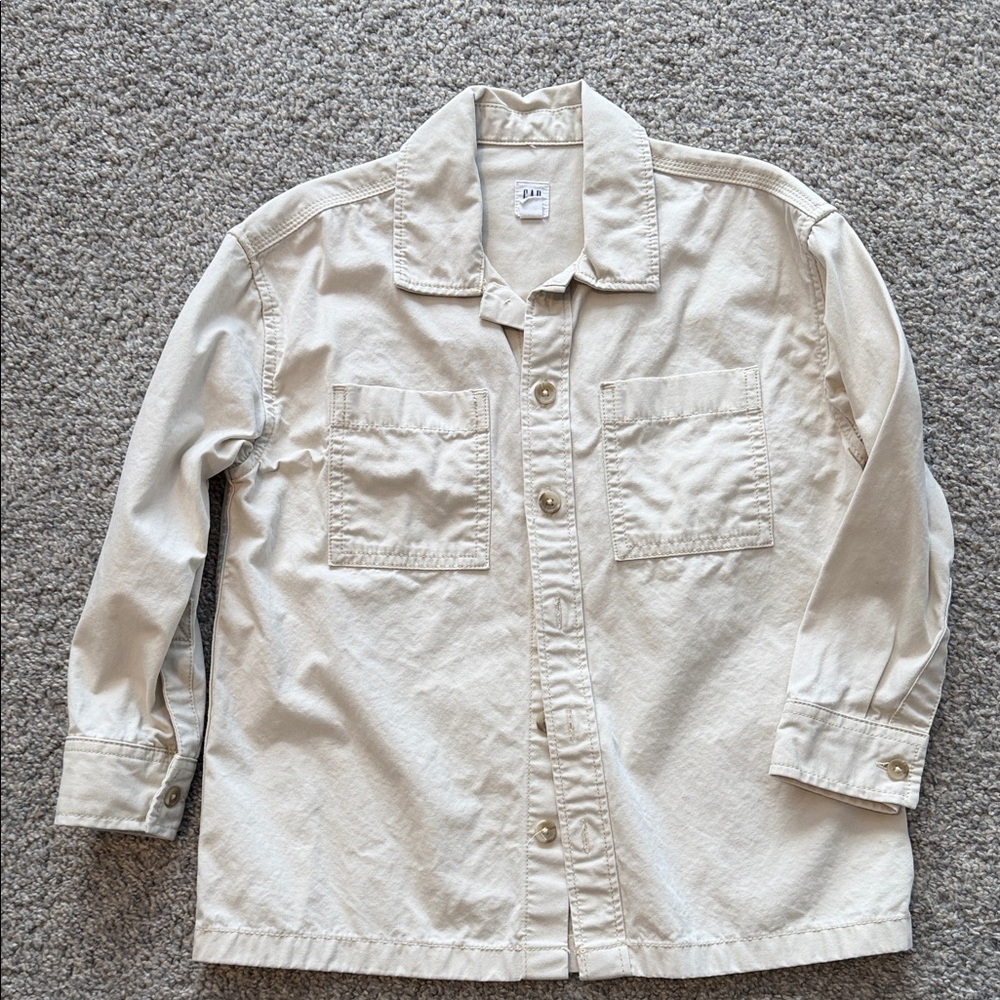 GAP Kids Light Tan Button Down Shirt